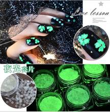 6Boxes/setLuminous Nail Sequins Fluorescent Flakes Mix Heart Star Round / Sparkles For Nail Art Decorations Glow in the Dark 2024 - buy cheap