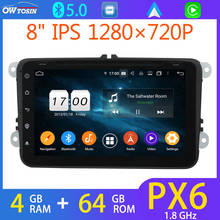 Android 10 8 "IPS 1280*720P reproductor Multimedia para auto VW Caddy Golf Jetta Passat Polo Touran T5 Tiguan BT 5,0 Radio DSP 4G LTE 2024 - compra barato