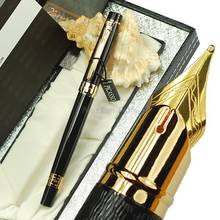 Picasso caneta tinteiro de metal 917 brilhante, preto e dourado, médio, ponta para escritório, negócios, escrita, canetas, novo 2024 - compre barato