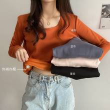 Woman Tshirts Women's round Neck Underwear Autumn  Winter Long Sleeve T-shirt Top Tops Mujer Camisetas 2024 - buy cheap