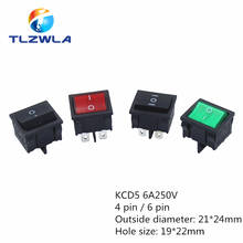 Kcd5-kit de interruptores analógicos, 21x24mm, 21x24mm, 4 pinos, 6 pinos, 2 posição, 3 posições, 6a/12a, vac, liga/desliga 2024 - compre barato