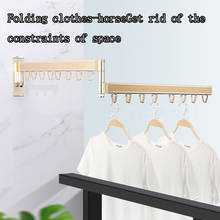 Folding wall hanger outdoor balcony kitchen bathroom multifunctional drying rack retractable invisible folding hanger 2024 - buy cheap