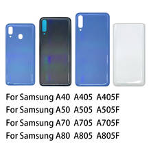 50 pces, caixa de substituição da porta da capa traseira de vidro da bateria com adesivo com logotipo para samsung a40 a50 a70 a80 a405 a505 a705 a805 2024 - compre barato