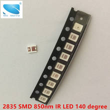 5PCS/lot 0.5W SMD 850nm Infrared LED IR LED 20mil chips 2835 Surface Mounted Devices 140 degree angle For Security camera 2024 - buy cheap