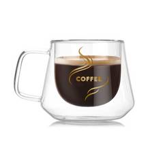 Original 200mL Double Wall Glass Mug Office Mugs Heat Insulation Double Coffee Mug Coffee Glass Cup Drinkware Milk Drop Shipping 2024 - buy cheap