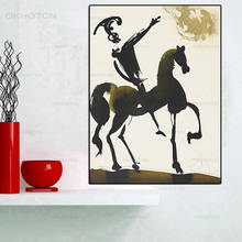 Картина маслом на холсте Сальвадор Дали, абстрактные конные воины, настенные картины для гостиной, художественные плакаты и принты 2024 - купить недорого