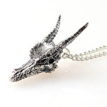 Viking Dragon Necklace Pendant for Motorcycle Party Steampunk Male Animal Necklace Silver Colour Chain Jewelry Accessories 2024 - buy cheap