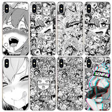 Japão anime menina mangá rosto caso de telefone para apple iphone 13 pro max 11 12 mini se 2020 x xs xr 8 7 mais 6 6s 5 5S capa escudo coq 2024 - compre barato