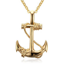 Vintage Chain Necklace Jewelry Caribbean Pirate Hook Anchor Pendant Necklace Men Jewelry Hot Sale Gold Silver Necklace Women 2024 - buy cheap
