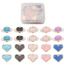 1 boxSweet Heart Alloy Enamel Pendants Charms Mixed Color for Jewelry Making DIY Necklace Bracelet Earring Accessories Supplies 2024 - buy cheap