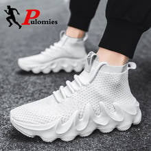 Summer Men Tennis Shoes Men Sport Running Shoes Platform Sneakers Men Breathable Knit Walking Trainers Male Casual Sneakers 46 2024 - buy cheap