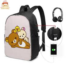 Rilakkuma-mochila con estampado multifunción para hombre y mujer, bolsa deportiva de alta calidad, a la moda 2024 - compra barato