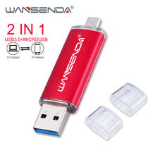 WANSENDA USB 3.0 Flash Drive for Android/PC OTG Pen Drive 16GB 32GB 64GB 128GB 256GB Pendrive Dual USB Stick Memory Disk 2024 - buy cheap