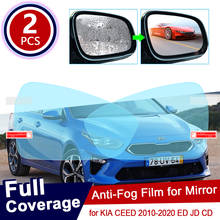 Película antiniebla para espejo retrovisor, cubierta completa para KIA CEED 2010 ~ 2020 ED JD CD, a prueba de lluvia, transparente, antivaho, accesorios para coche 2019 2024 - compra barato
