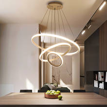 Living Room Modern Pendant Lamp 3/4/5 Rings Circle Ceiling Hanging Chandelier Dining Room Lamp Lights Kitchen Lighting 2024 - buy cheap