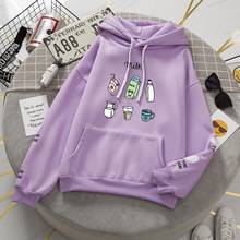 Best Friends Milk Hoodie Winter Harajuku Pullovers Graphic Embroidery Streetwear Kawaii Sweatshirt Women Plus Size Hoodies Tops 2024 - buy cheap