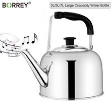 BORREY Stainless Steel thickened Large Capacity Kettle Home Gas Whistle Function induction Cooker Outdoor Cooking Water Kettle 2024 - buy cheap