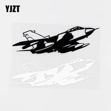 YJZT-pegatina de coche de combate 16,3x5,2 cm, calcomanía de vinilo, decoración artística, gráfico de avión negro/plata 10A-0038 2024 - compra barato