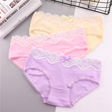 Ladies Sexy Lace 100% Cotton Panties Mid-waist Bowknot Soft and Comfortable Breathable Cotton Panties Ladies Cute Panties 2024 - buy cheap