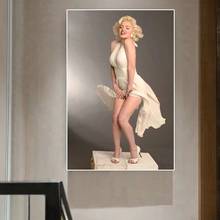 Carteles de películas de una pieza, imágenes de arte de pared en lienzo, pinturas para decoración del hogar, accesorios de decoración para sala de estar, Marilyn Monroe 2024 - compra barato