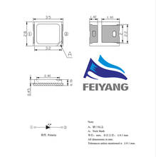 1000 pces 0.2 w smd 2835 conduziu o grânulo 20-25lm branco/branco morno smd conduziu a microplaqueta DC3.0-3.6V do diodo emissor de luz dos grânulos para a iluminação 60ma do diodo emissor de luz 3.5*2.8*0.8 2024 - compre barato