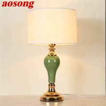 AOSONG-Lámparas de mesa LED modernas, luces de escritorio de cerámica creativas de diseño de lujo para el hogar y el dormitorio 2024 - compra barato