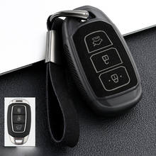 Funda para llave de coche, accesorio para Hyundai Elantra I30 I40 Ix35 KONA Solaris HB20 Veloster SR Grandeur Ig Accent Santa Fe Palisade 2024 - compra barato