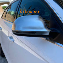 2pcs Kibowear for Audi A4 A5 B8 SQ3 Q3 A6 C6 Side Wing Mirror Covers Cap Silver Matte Chrome 2008 2009 2010 2012 A3 8P 2024 - buy cheap