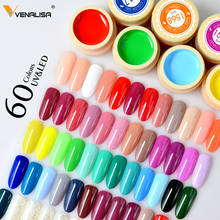 VENALISA 60 Solid Colors Paint Gel Nail Art Designs Hot Sale Soak Off UV LED Ink Color Varnish Gel Nail Polish Lacquer 2024 - buy cheap