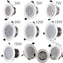 3W 5W 7W 9W 12W 15W 18W LED Recessed Ceiling Down Light White Lamp AC 220V 110V Downlight Spotlight for Home Living Room Hotel 2024 - buy cheap