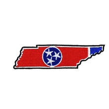 Tennessee adesivo de bandeira de estado bordado, aplique a ferro, adesivos de carro, marca, logotipo personalizado, acessórios de roupas 2024 - compre barato