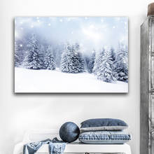 Canvas Art Landscape Winter Snow Fir Tree Painting Printed On Canvas For Living Room Wall Art Modern Decorative Pictures Unframe 2024 - buy cheap