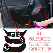 Side Edge Guard Trim Accessories Protection Carpet Car Door Anti Kick Pad Sticker Protective Mat for VW Touareg 2011-2018 7P 2024 - buy cheap