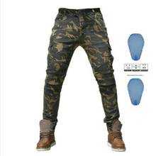 High quality silicone protective gear motorcycle jeans personality camouflage racing pants army camouflage anti-fall riding pant 2024 - buy cheap