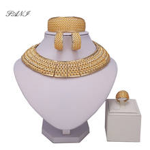 Conjunto de joias fashion com contas africanas, conjunto de joias da moda de casamento e com contas douradas estilo dubai, novo design romântico, 2021 2024 - compre barato