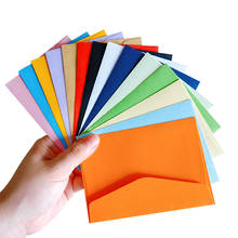 100 unids/lote de papel Kraft creativo para dulces, sobres coloridos en blanco, tarjetas de felicitación, minisobres de regalo, 14 selecciones 2024 - compra barato