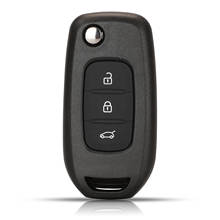 Jingyuqin 10 шт. 3 кнопки дистанционный Автомобильный ключ оболочка чехол для Renault Duster Correga Megana горизонтальный 2014 Замена 2024 - купить недорого