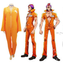 Anime detentionhouse nanbaka no.69 niko rock prisão laranja bodysuit + luva prisioneiro cosplay uniforme de halloween cosplay trajes 2024 - compre barato