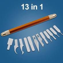 13Pcs Blades Steel Craft Artwork Sculpture Knife with Handle Carving Stencil DIY 2024 - buy cheap