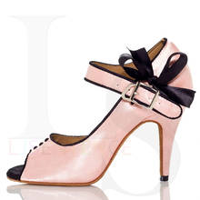 Stylish Pink Latin Dance Shoes Sexy Shoes Woman Popular High Heels Tango Salsa Paso doble cha-cha Rumba Jive LJSENTENCE L004 2024 - buy cheap
