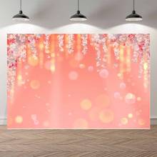 Thin Vinyl Spring Floral Petal Curtain Bokeh Kids Birthday Party Wedding Banner Photography Backdrop Photo Studio Background 2024 - buy cheap