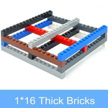 10 piezas DIY de bloques de construcción 1x16 puntos 7 colores figuras gruesas ladrillos 2465 tamaño educativo creativo Compatible con todas las marcas Juguetes 2024 - compra barato