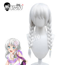 Wakamiya Eve Wig BanG Dream! Pastel*Palettes Cosplay「HSIU 」 Fiber synthetic wig +Free wig cap Wakamiya cosplay 2024 - buy cheap