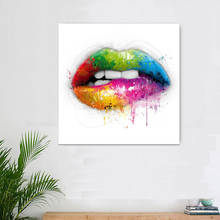 Canvas Wall Art Pictures Hd Prints Living Room Home Decor Single Woman Red Lipstick Paintings Framework Red Lips Kiss Posters 2024 - buy cheap