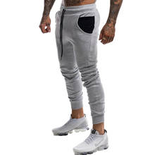 Pantalones de chándal informales para hombre, ropa deportiva de entrenamiento, de algodón, sólido color gris y negro 2024 - compra barato