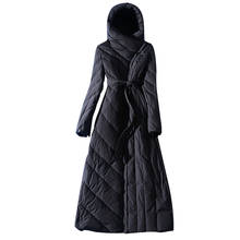 Abrigo largo ajustado con cinturón para mujer, abrigo blanco grueso de felpa, cálido, a la moda, novedad, Invierno 2024 - compra barato