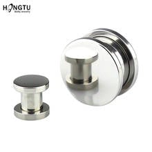 HONGTU-medidores de oído con espejo, tapones de acero inoxidable para Piercing, joyería, ensanchadores de oreja, expansores, tapones y túneles de 6-16mm, 2 uds. 2024 - compra barato