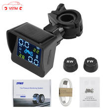 Motorcycle Tire Pressure Monitoring System with 2 External Sensors Motor TPMS Real-time Voice Alarm Tyre Security USB Charging 2024 - buy cheap