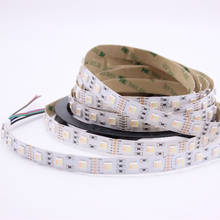 5M White PCB RGBWW LED Strip 5050 DC12V/ 24V Flexible Light RGB+White+Warm White 5 color in 1 LED Chip 60LEDS/m RGB+CCT 2024 - buy cheap