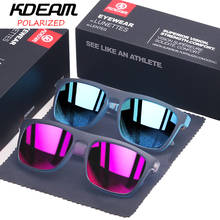 2 PACK KDEAM Mirror Polarized Sunglasses Men Ultralight Glasses Frame Square Sport Sun Glasses Male UV400 Travel Goggles CE X17 2024 - buy cheap